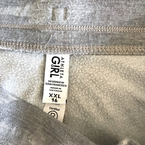 Athleta Girl Sweatpant Joggers Camo Gray Size XXL 16 Zip Pockets Active Sweats - Picture 2 of 7