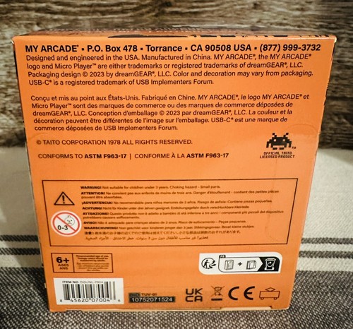 MY ARCADE - Micro Player Pro Space Invaders Portable Retro Arcade NIB - Picture 7 of 7