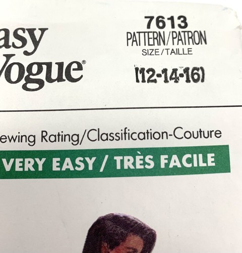 3 Vogue Dress Suit Patterns Sz 12-14-16 1989-90 Uncut New - Picture 8 of 14