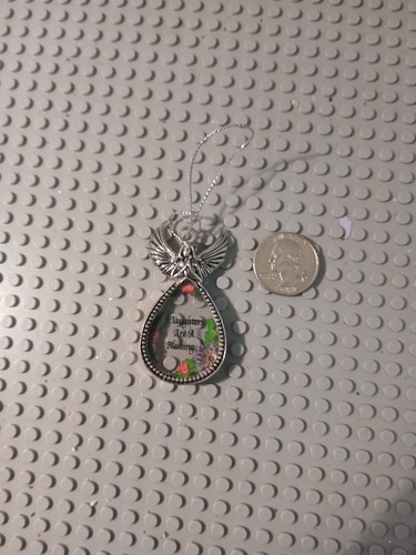 Töchter sind ein Segen ENGEL SEGEN 3d ORNAMENT gepresste Blumen hängend - Bild 2 von 2