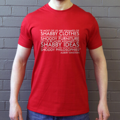 Albert Einstein: T-Shirt ''''Shabby Ideas'''' Zitat