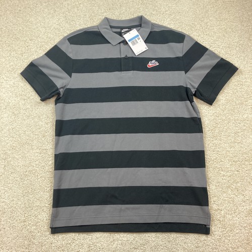 Nike Mens Medium Polo Shirt Striped 