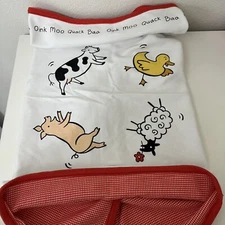 Vintage Jack Rabbit Creations Farm Animals Baby Blanket Cow Sheep Pig 1999