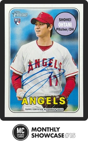 SHOHEI OHTANI 2018 TOPPS HERITAGE REAL ONE AUTOGRAPHS ROOKIE AUTO DODGERS RC