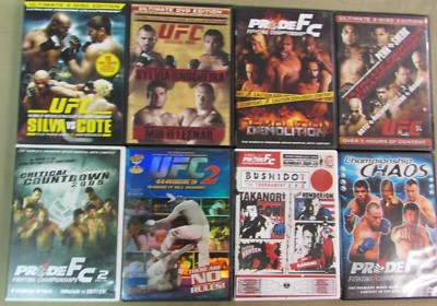 DVD LOT PRIDE MMA & UFC EVENT DVD DISCS 27 TOTAL DIFFERENT EVENTS