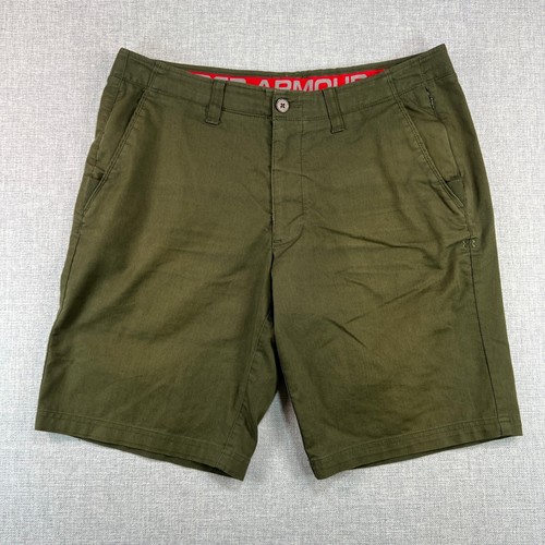 Under Armour Chino Shorts Herren 36 olivgrün Gorpcore Outdoor Wandern 10,5"