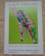 Leroy Neiman Poster Print Lithograph Olympic Games Munich 1972 Running Track Art