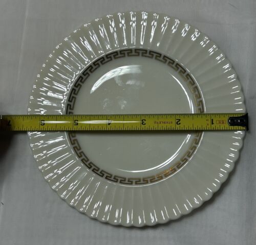 Lenox kretisch feines China 5-teiliges Set cremegold griechisches Schlüsselmuster mit Fußtasse - Bild 17 von 23