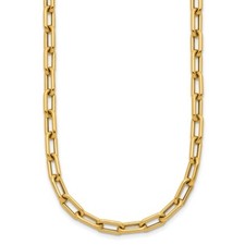 14k Yellow Gold Paperclip Toggle Necklace 20" 8.82g Gift for Mother