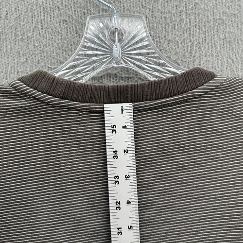 Horny Toad Sweater Mens Large Gray Stripes Crewneck Sweatshirt Pullover Outdoor - Picture 5 of 11