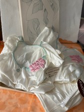 NEW Vintage lorraine nightgown set in box TAG 3 pieces Top pants gown size L 