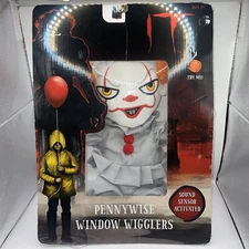IT Pennywise Halloween Window Wigglers 15" Decorative Sound Sensor Activated