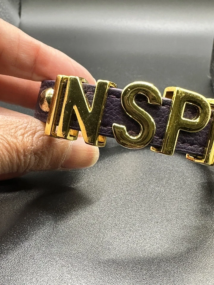 BCBG Afirmación Pulseras Puño “Inspire” “Dulce” Juego De 2 y2k Rosa Púrpura Foto 2 de 4