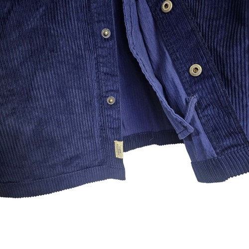 Giacca bomber American Eagle uomo L velluto a coste cotone tasche colletto blu rara - Foto 4 di 8