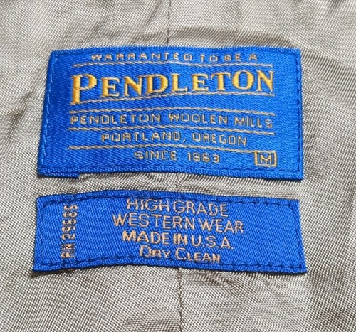 Pendleton High Grade Western Wear Vest Wool Canvas Aztec Southwestern VTG Small - Picture 4 of 7
