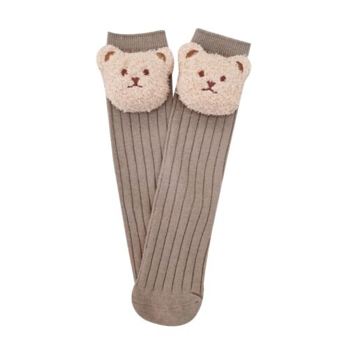 Cartoon Bear Baby Socks Over Calf Knee High Socks Breathable Cozy Autumn Socks - Picture 14 of 19