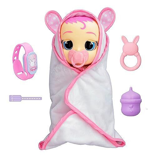 Cry Babies Newborn Coney Interactive Baby Doll with 20+ Baby Sounds