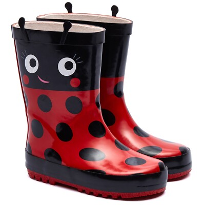 Girls Wellie Boot Wellington Boots UK Shoe Size 5-13 Red Polka Dots  Ladybird UK - Main Image