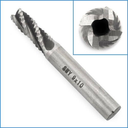 9mm x 22mm Coarse Tooth Slotted Roughing Bit 4 Flute End Mill 10mm