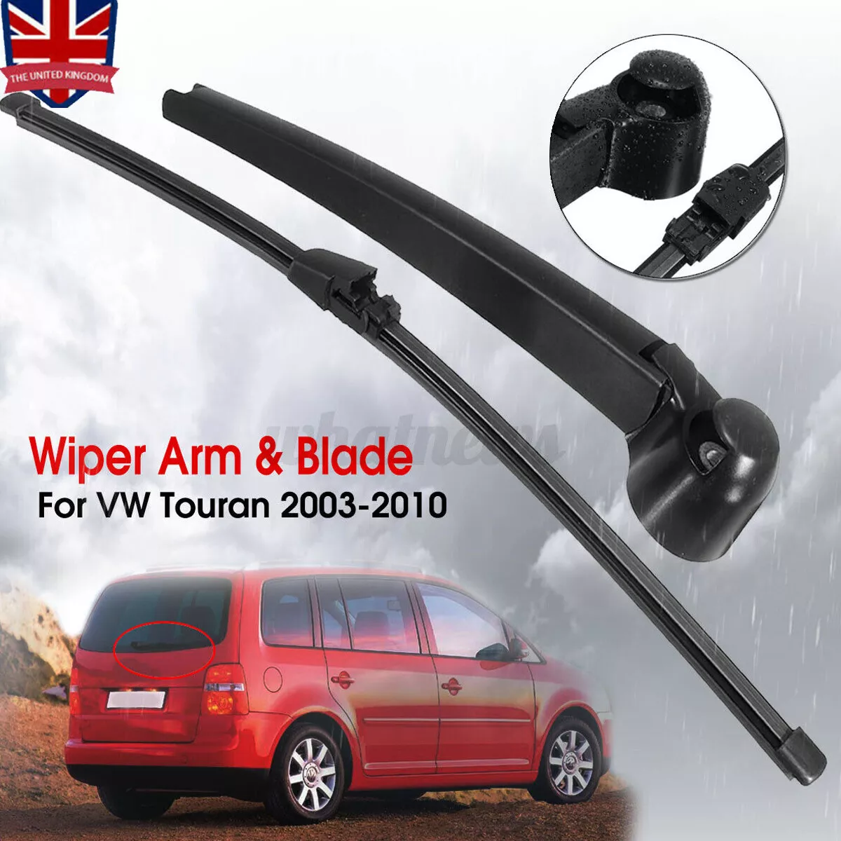 Vw touran on sale rear wiper arm
