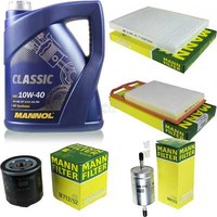 Mann Inspektionspaket 5L Mannol Classic 10W-40 FüR Vw Lupo 1.4 16V Polo 1.6