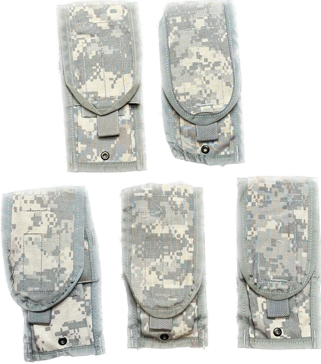 5 US Army Molle Double Mag Pouch ACU UCP Digital Military Ammo Magazine VGC-image