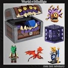 LEGO Dungeons & Dragons - Mimic Dice Box, Demogorgon, Gelatinous Cube - MOC