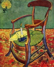 Oil painting Vincent Van Gogh - Paul Gaugain's Arm Chair nice still life canvas