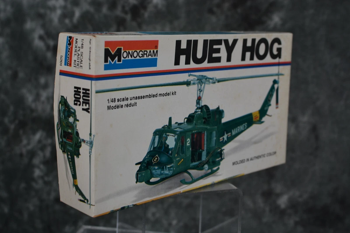 Monogram 1 48 Scale 5201 Huey Hog Helicopter Vintage Airplane Model Kit