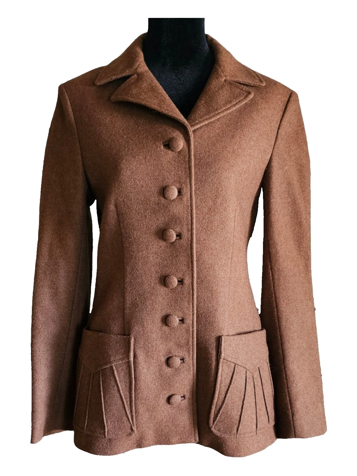 1940s Marrón 100% LANA Ropa Vintage para Mujeres