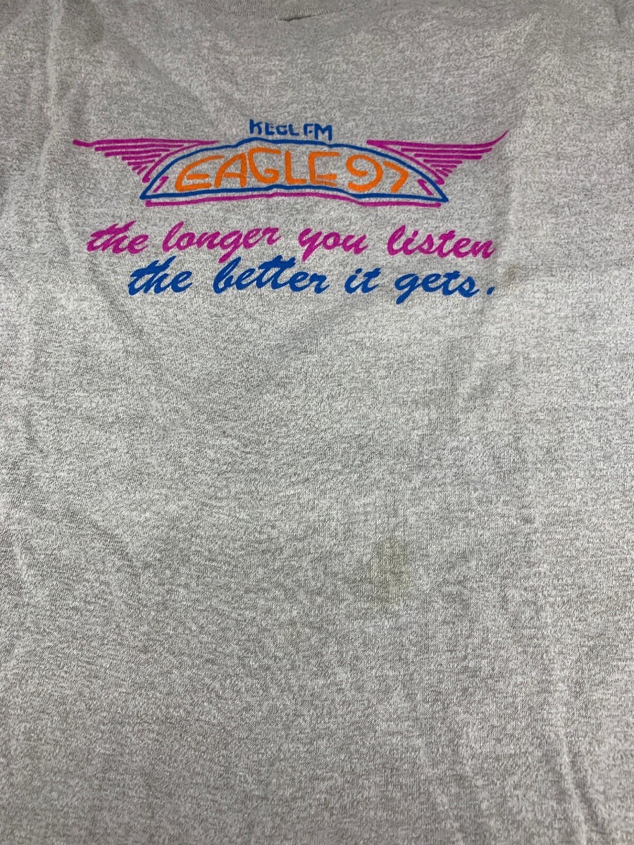 Vintage 80s Promo T-Shirt Rock Radio KEGL the Eagle 97fm