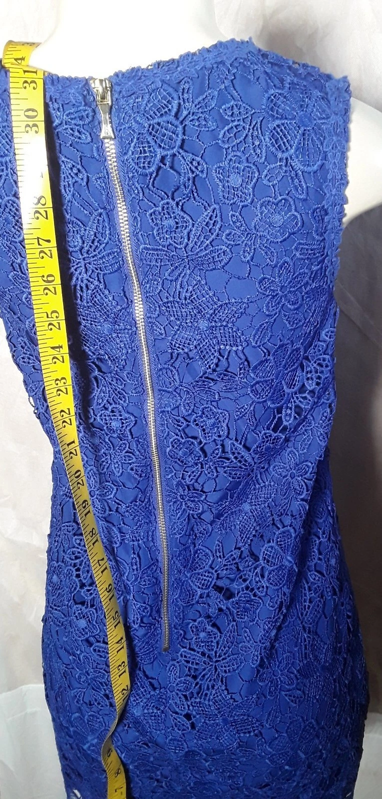 Abito in pizzo blu senza maniche Kate Spade per ragazze taglia 14 sovrapposizione giovanile formale