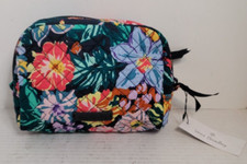 Vera Bradley Medium Cosmetic Zip Up Bag Happy Blooms Pattern NWT Fast Shipping 
