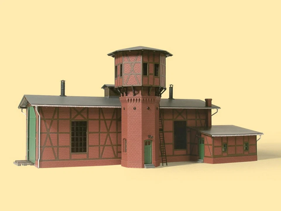 Cobertizo locomotora con torre de agua calibre HO Auhagen 11400 Foto 2 de 4