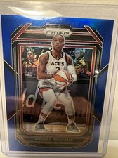 2023 Panini Prizm WNBA #128 Riquna Williams Blue Prizm  /175 Las Vegas Aces