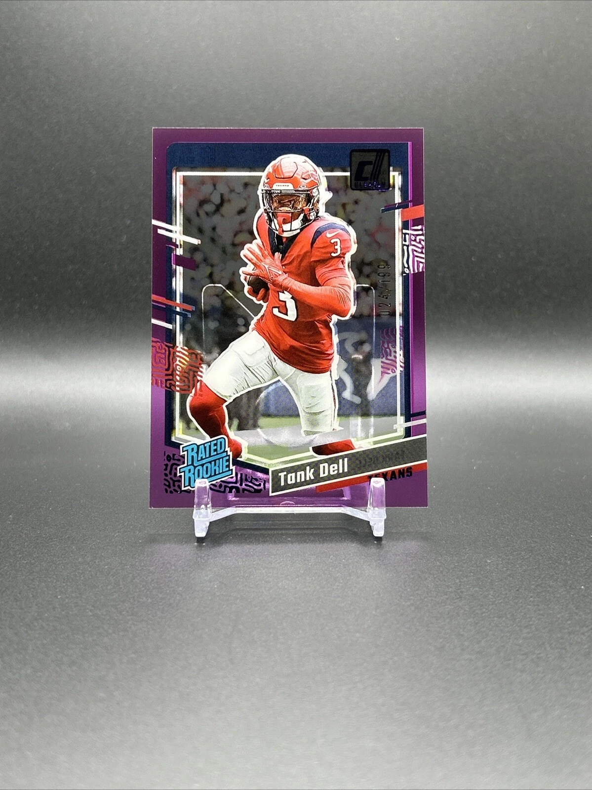 2023 Clearly Donruss TANK DELL Purple Rated Rookie /199 #85 Houston Texans