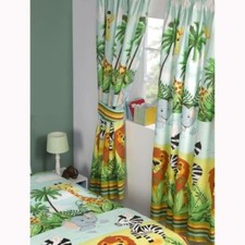 Jungle-Tastic Tende Completamente Foderate IN Due Drop Lunghezze Bambini Camera