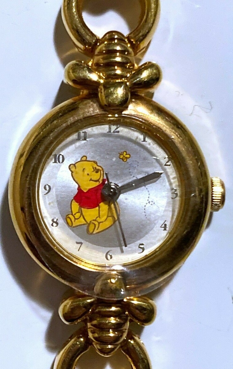 Winnie The Pooh Disney Seiko Sii Watch MU0205 Gold Tone Honey Bee