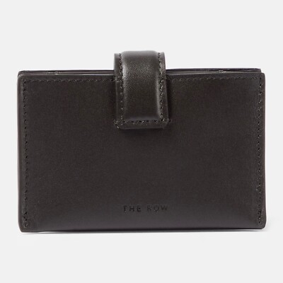 【The Row】 Leather card case THE ROW Multi Card Case Wallet in Dark Brown Leather | eBay