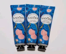 Sadoer 3 Pack Peach And Plants Hand Cream  Lotion 1.05fl oz each Travel