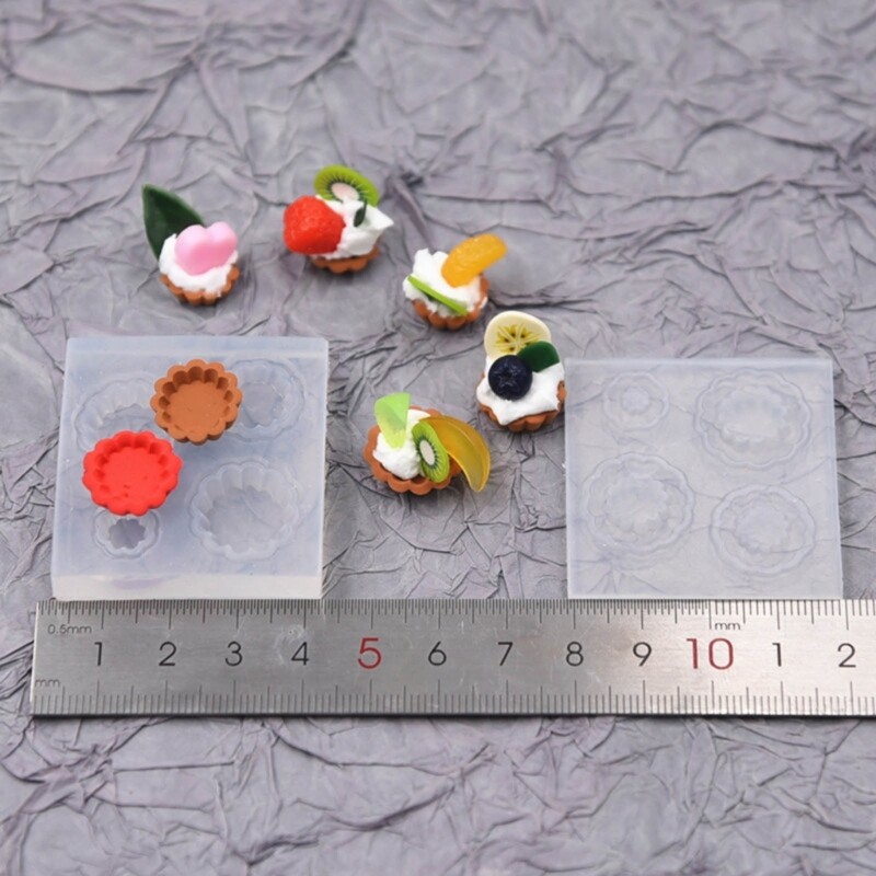 Epoxy Resin Mold DIY Ornament Silicone Dessert Pudding for Baking Crafting