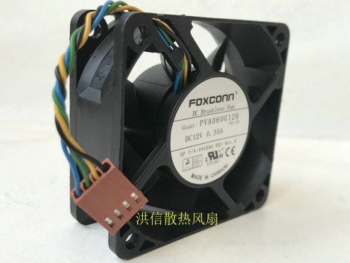 FOXCONN 6025 PVA060G12H DC12V 0.35A 6CM4-wire PWM speed control fan - Picture 2 of 4