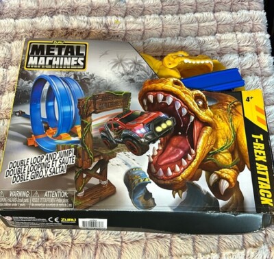 Zuru Metal Machines T-Rex Attack Take on the Double Loop Toy Car Track
