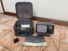 VINTAGE SONY MICRO TELEVISION 5-303W with Case - Parts- AS IS