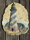 Lighthouse Wall Hanging / Stepping Stone 13x11 Faith Rolline Cast stone Colorful
