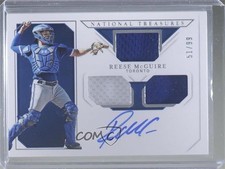 2019 National Treasures Rookie Triple Material Ink 51/99 Reese McGuire Auto nd3