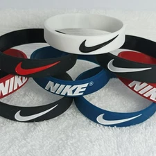 2pcs Silicone Bracelet 3D Rubber Wristband NIKE Basketball Mens/Kids Baller Band