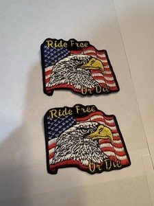 Ride Free Or Die Patches, LOT OF 2