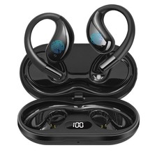 Open Ear Clip Wireless Earbuds Bone Conduction Headphones, Bluetooth 5.4, Ope...
