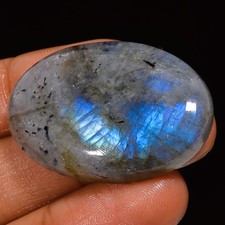 Natural Labradorite Oval Shape Cabochon Loose Gemstone 65 Ct. 38X25X8 mm A-18344